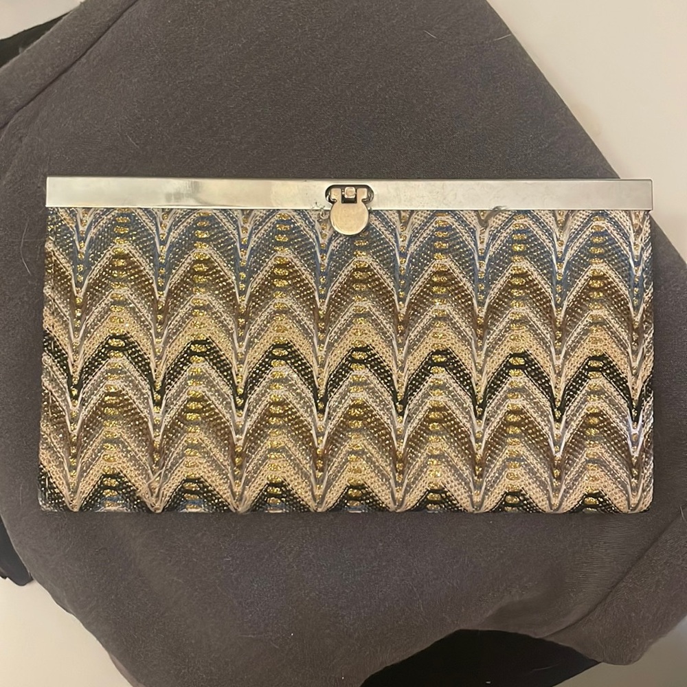 Glitter Embroidered Clutch